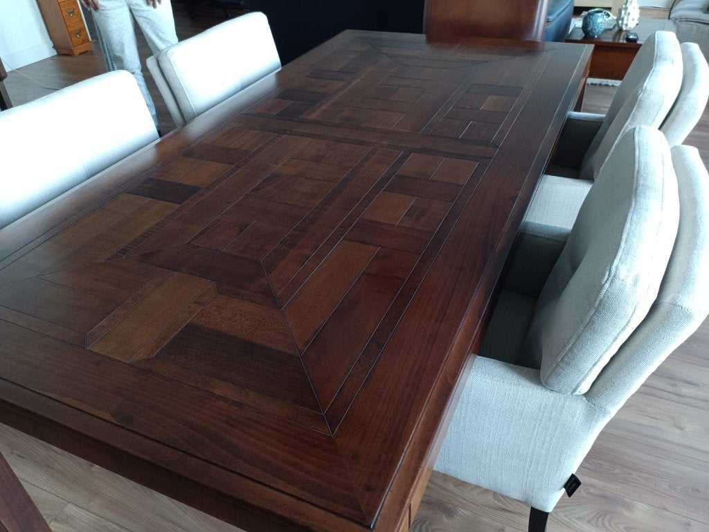 Kersenhouten eettafel, Ophalen, Klassiek, 200 cm of meer, 50 tot 100 cm