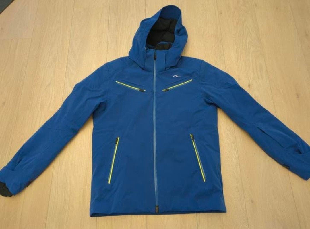 Kjus Formula ski jas heren maat S / 48 - blauw, Ophalen of Verzenden, Zo goed als nieuw, Jack, Kjus