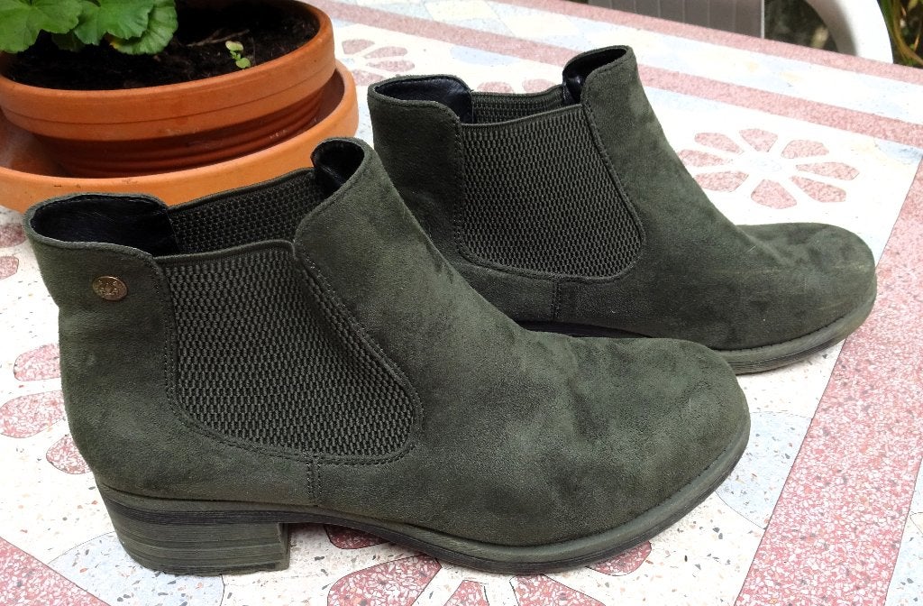 Maat 39 *  Olijfgroene Rieker Boots, Verzenden, Lage of Enkellaarzen, Zo goed als nieuw, Groen