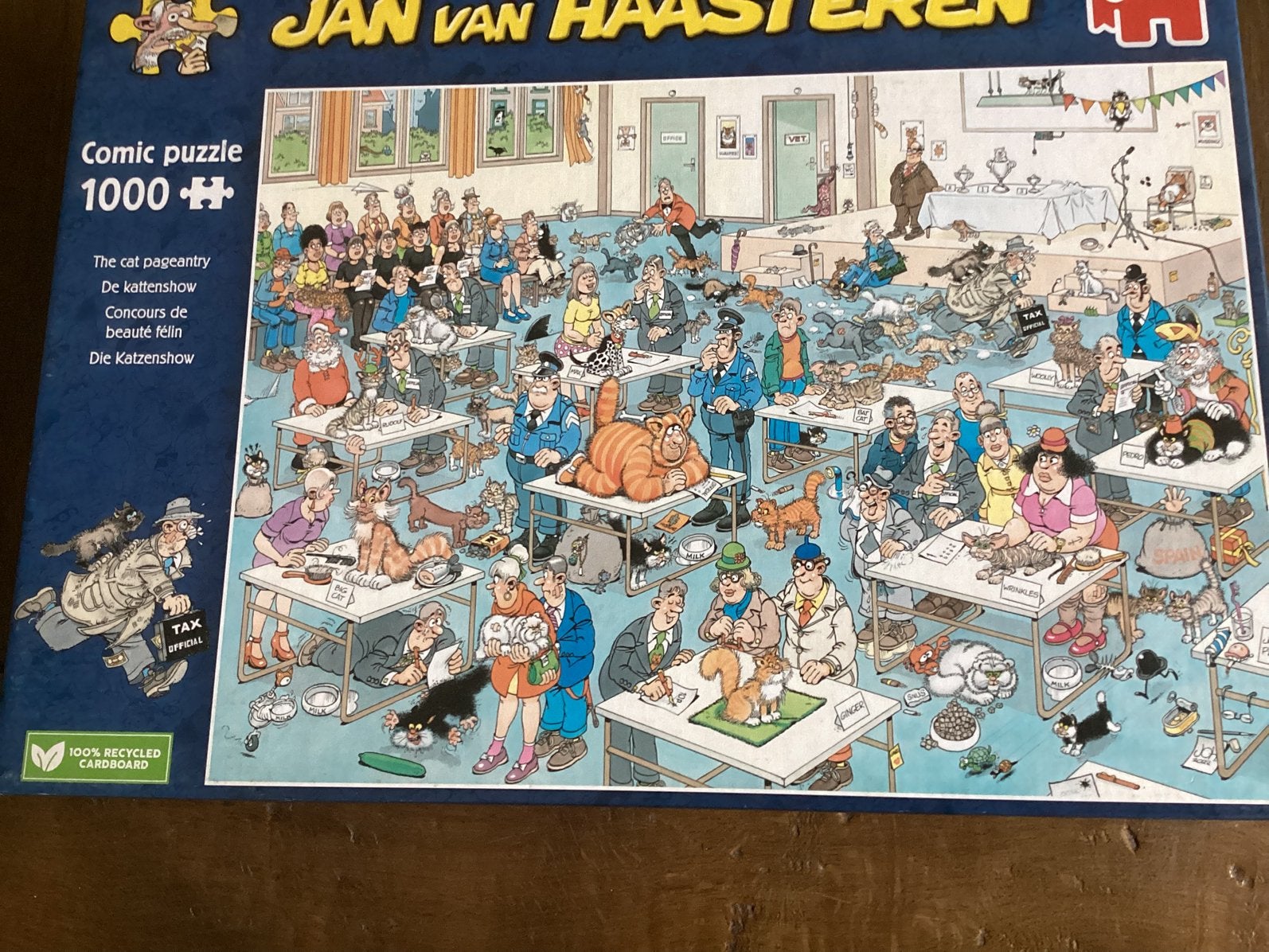 Jan van Haasteren 1000 srukjes, De kattenshow, Ophalen, 500 t/m 1500 stukjes, Zo goed als nieuw, Legpuzzel