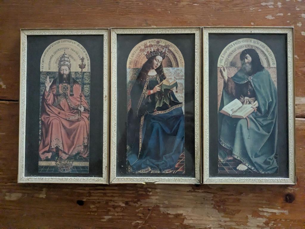 3 iconen voor aan de muur, 1 met lichte beschadiging, Antiek en Kunst, Antiek | Religie, Ophalen of Verzenden