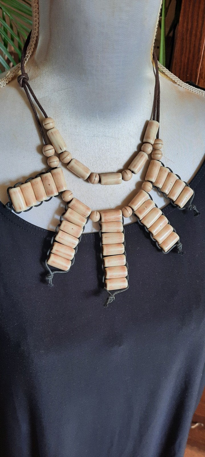 Antieke  tribal ketting  Ivoorkust Afrika., Ophalen of Verzenden, Overige materialen, Ketting
