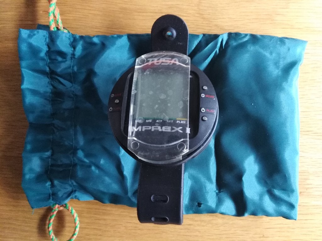 Te koop Tusa Imprex II duikhorloge met originele band., Watersport en Boten, Ophalen, Gebruikt, Duikcomputer