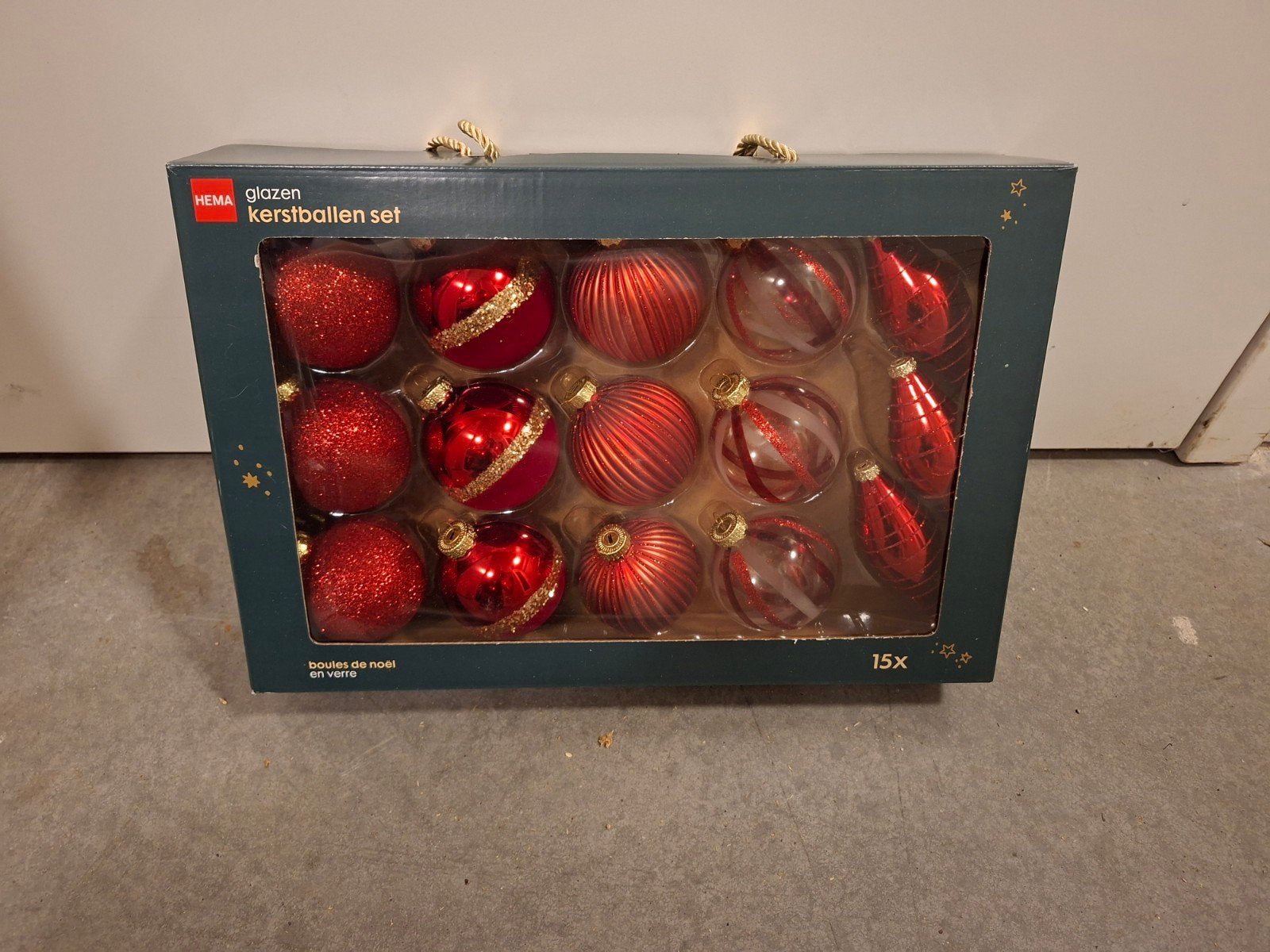 Kerstballen rood en goud, Ophalen, Zo goed als nieuw