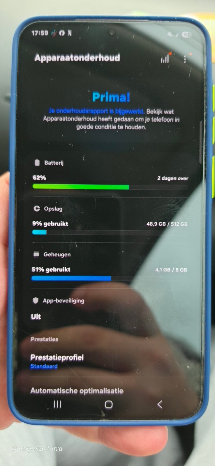 Foto 3 van te koop/ruil Samsung S23+ 512GB met barstje,