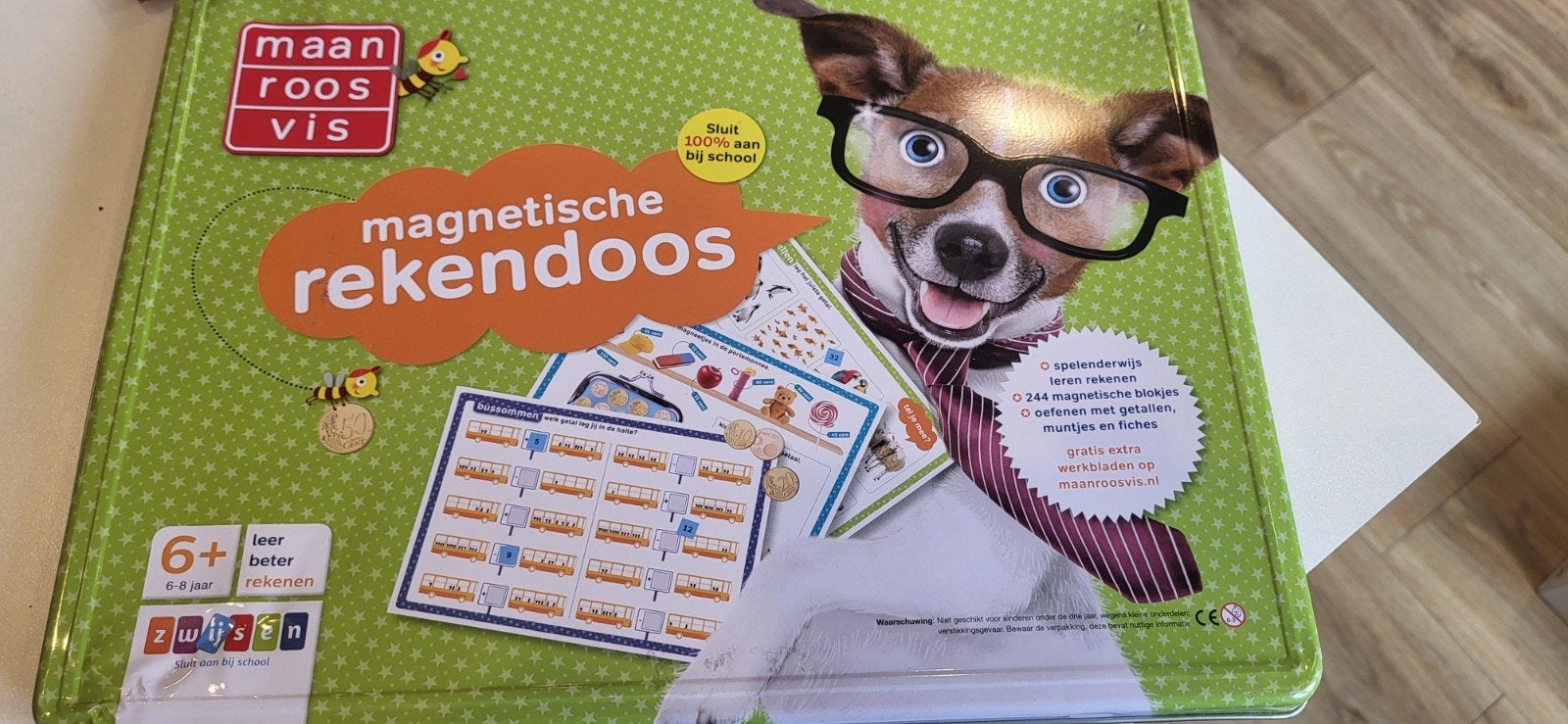 Magnetische rekendoos maan roos vis., Ophalen of Verzenden, Zo goed als nieuw