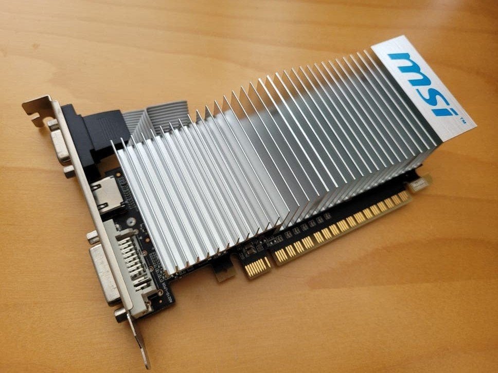 MSI N210-MD1GD3H/LP NVIDIA GeForce 210 Grafische Kaart, Gebruikt, GDDR3, Ophalen of Verzenden, PCI-Express 1