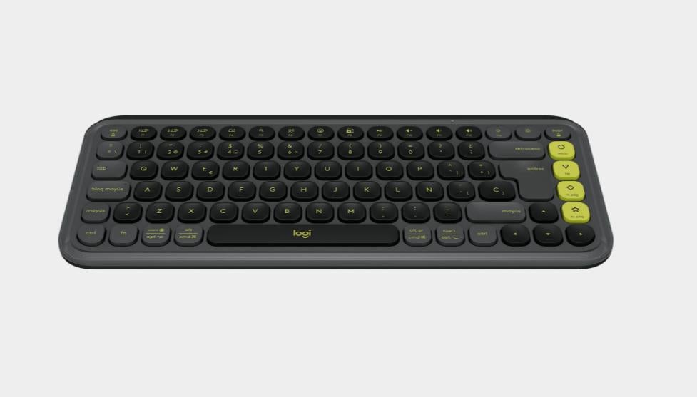 Logitech POP Icon Keys, Computers en Software, Toetsenborden, Zo goed als nieuw, Qwerty, Draadloos, Ergonomisch, Multimediatoetsen