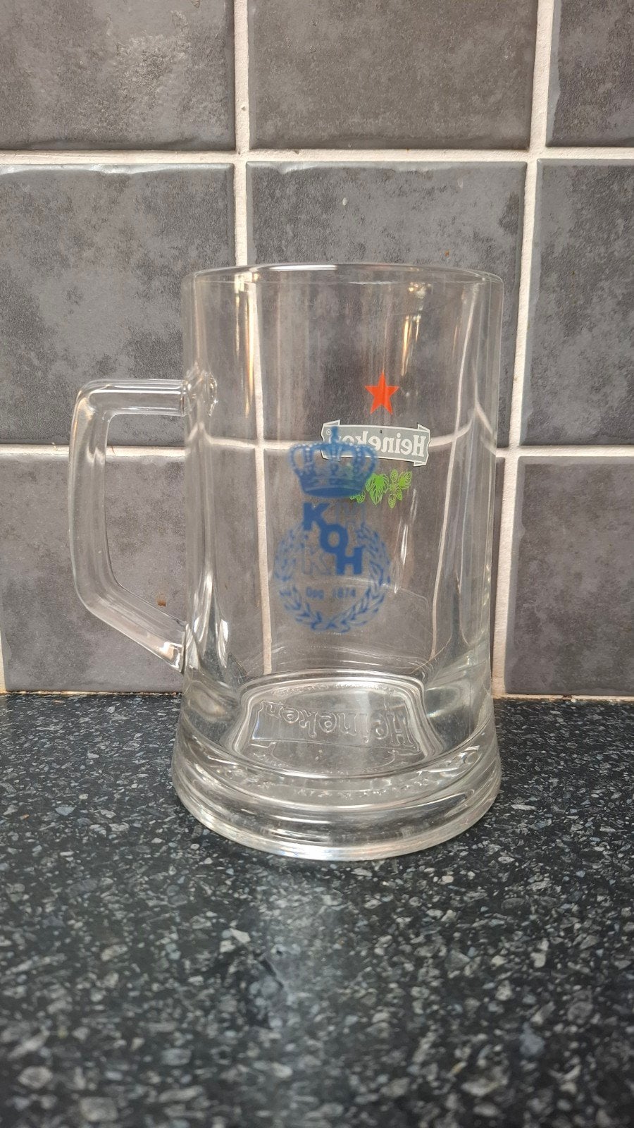 Heineken KOH halve liter bierpul - Speciale uitgave, Verzamelen, Ophalen of Verzenden, Zo goed als nieuw, Pul(len), Heineken