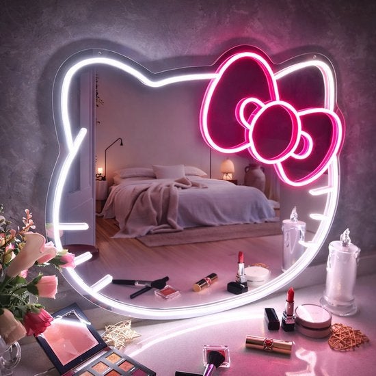 Partij 45 hello kitty spiegel met led verlichting, Ophalen, Minder dan 50 cm, Nieuw, Minder dan 100 cm