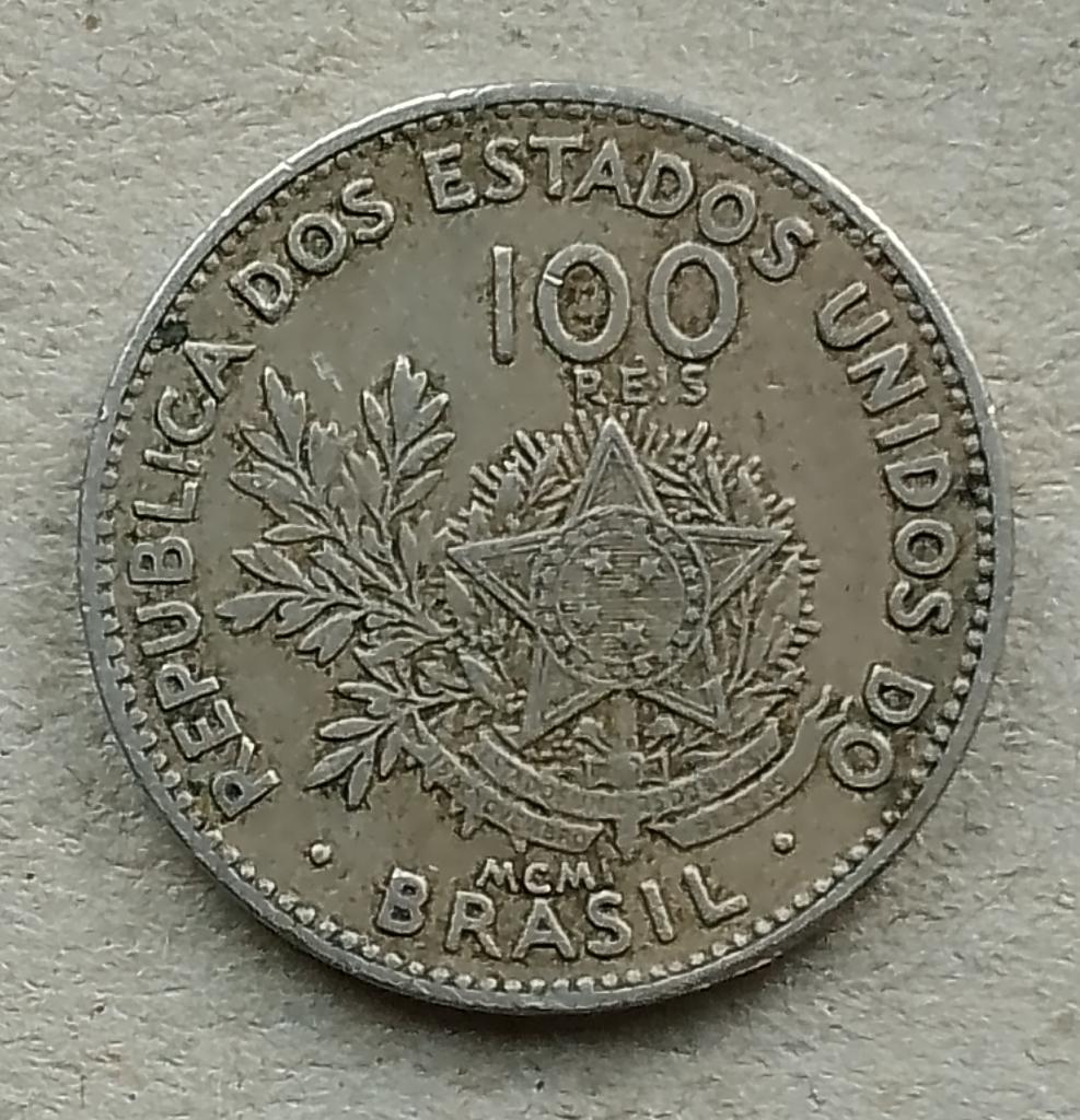Brazilië, 100 reis 1901, Ophalen of Verzenden, Zuid-Amerika, Losse munt