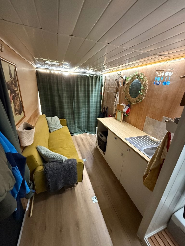 VW LT 46 Boxtruck zelfbouw Camper Off-Grid, Caravans en Kamperen, Campers, Koelkast, Volkswagen, Vloeistofverwarming, 6 tot 7 meter