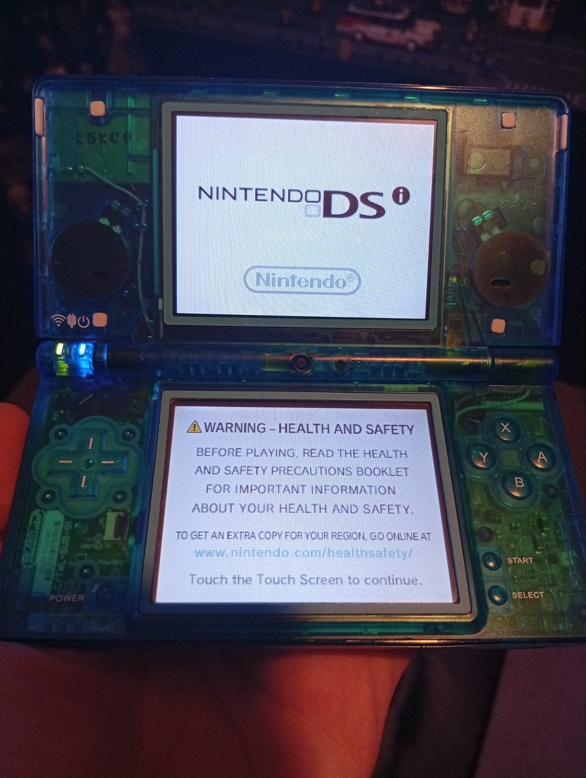Nintendo Dsi Transparant Blue, Ophalen of Verzenden, Zo goed als nieuw, Dsi