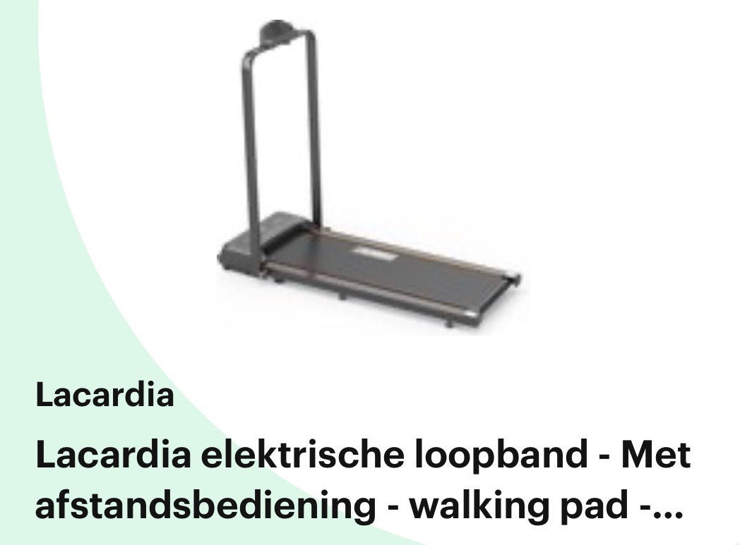 Electrische loopband, zwart, opklapbaar, Sport en Fitness, Gebruikt, Overige sporten, Snelheids- of Stappenmeter, Ophalen