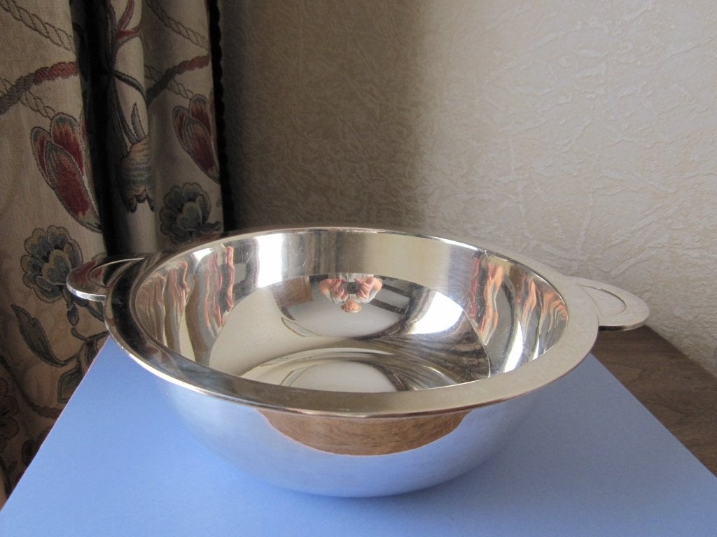 Art deco Christofle verzilverde serveerkom - model atlas -, Antiek en Kunst, Antiek | Goud en Zilver, Verzenden, Zilver