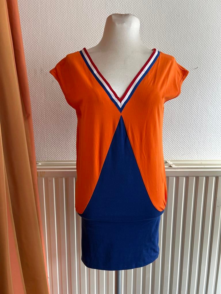 Bavaria jurkje - Oranje/Blauw - Maat M, Kleding | Dames, Maat 38/40 (M), Oranje, Ophalen of Verzenden, Gedragen