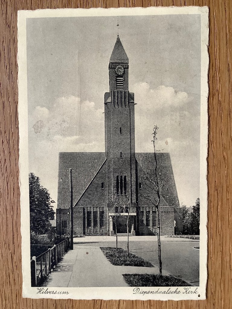 Hilversum 1941 Diependaalsche Kerk, Ophalen of Verzenden, 1940 tot 1960, Gelopen, Noord-Holland