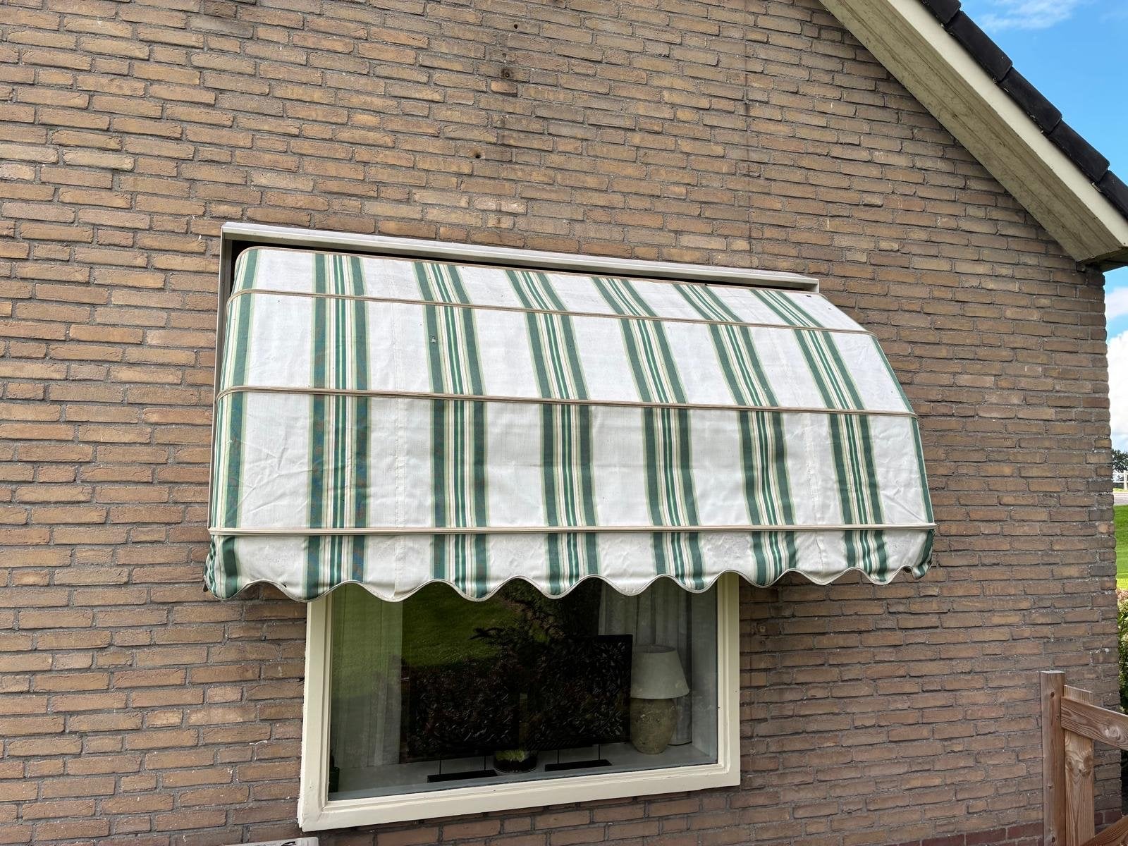Markies groen/wit gestreept - verschillende maten, Tuin en Terras, Ophalen, Gebruikt, Minder dan 250 cm, Markies