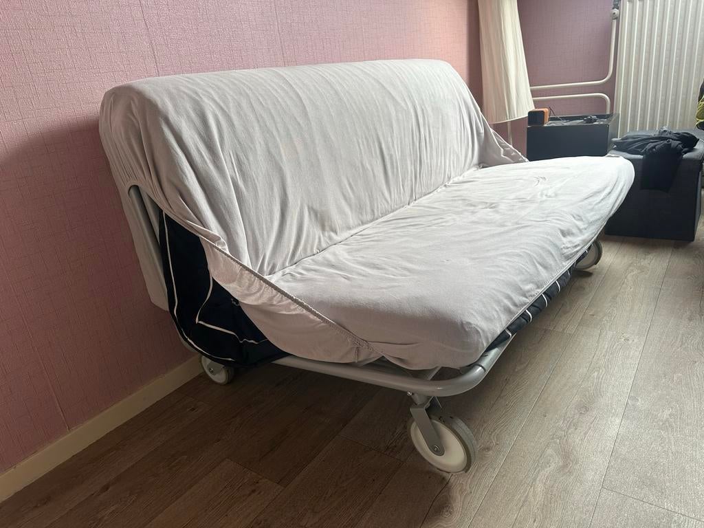 Ikea PS havet slaapbank, Gebruikt, Zwart, Tweepersoons, Ophalen of Verzenden