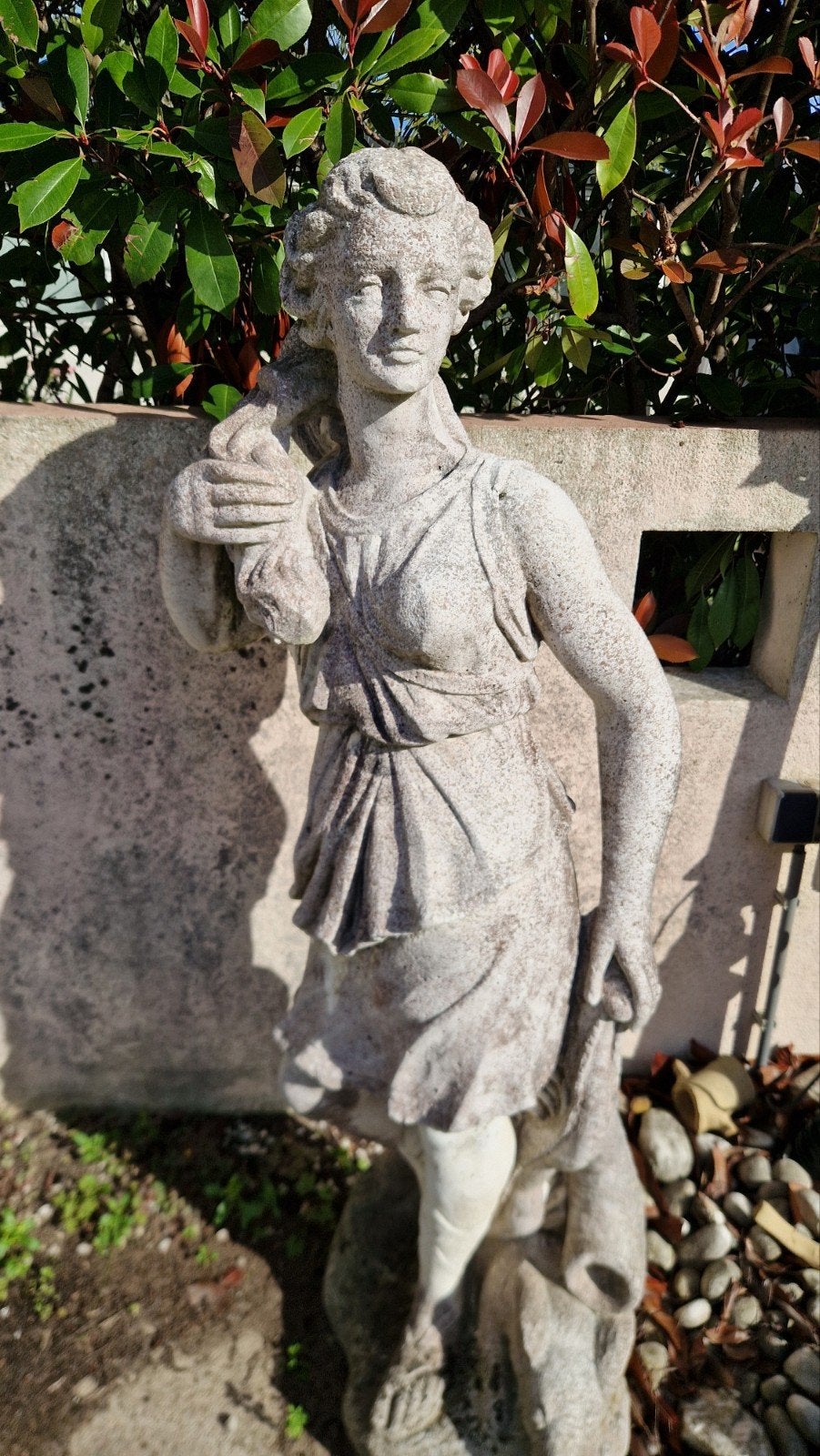Groot klassiek tuinbeeld Diana, Godin van de jacht – 130 cm, Ophalen, Gebruikt, Steen, Mensenbeeld