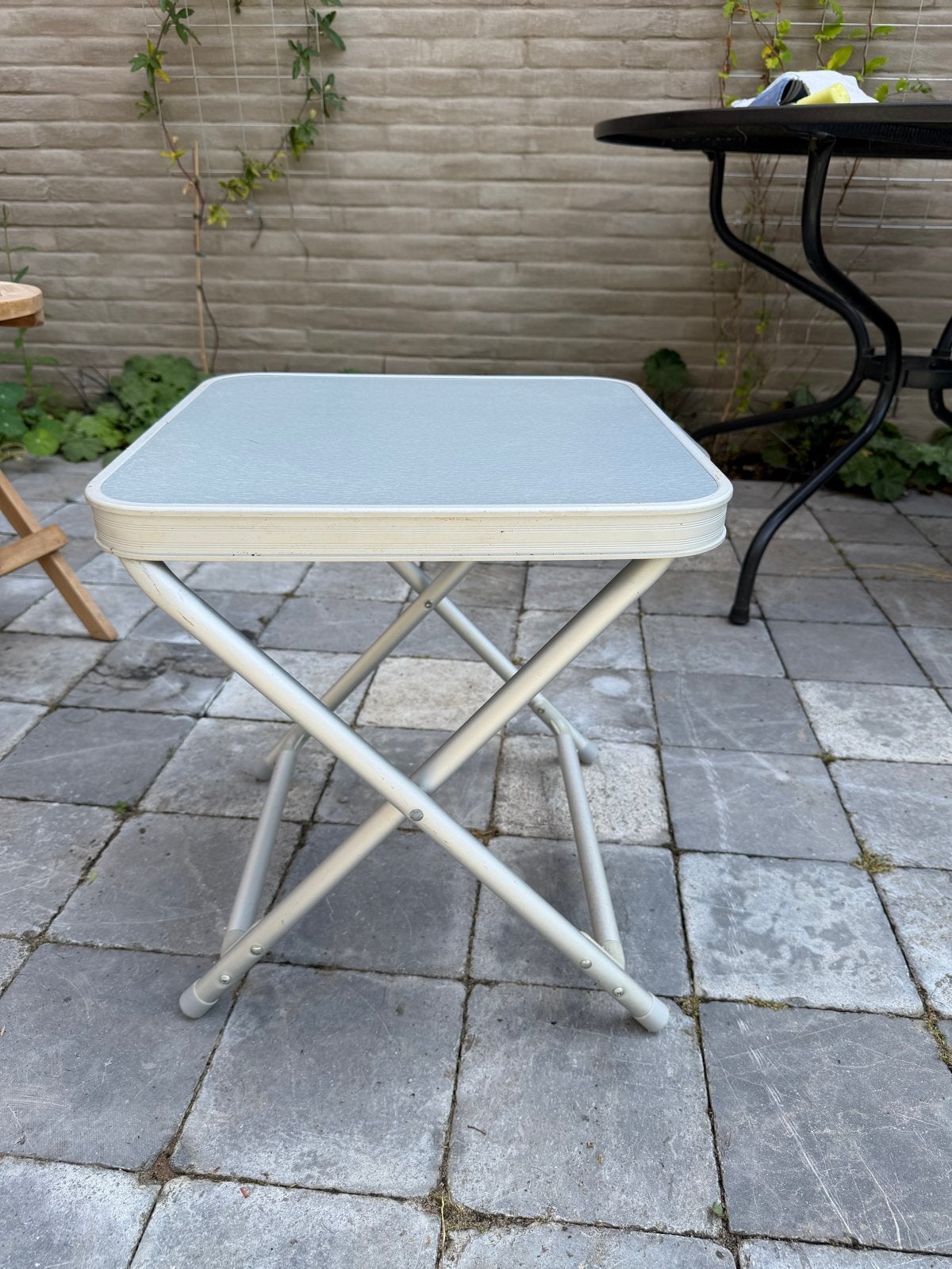 Handige opvouwbare campingtafel en krukje, Ophalen, Gebruikt, Campingtafel