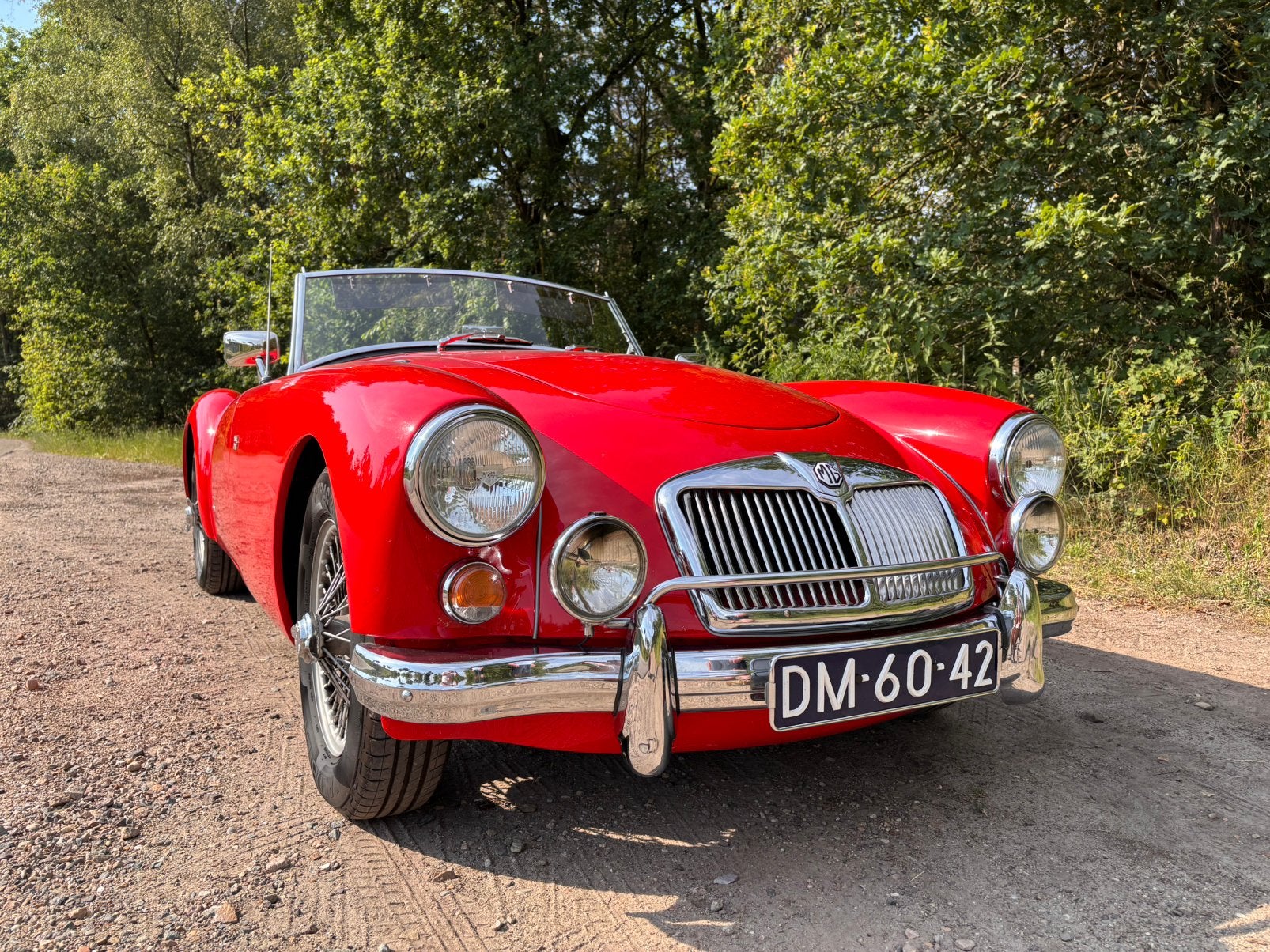 MG A 1600 Cabriolet 1959 Rood, Auto's, Oldtimers, Achterwielaandrijving, Zwart, Cabriolet, Handgeschakeld