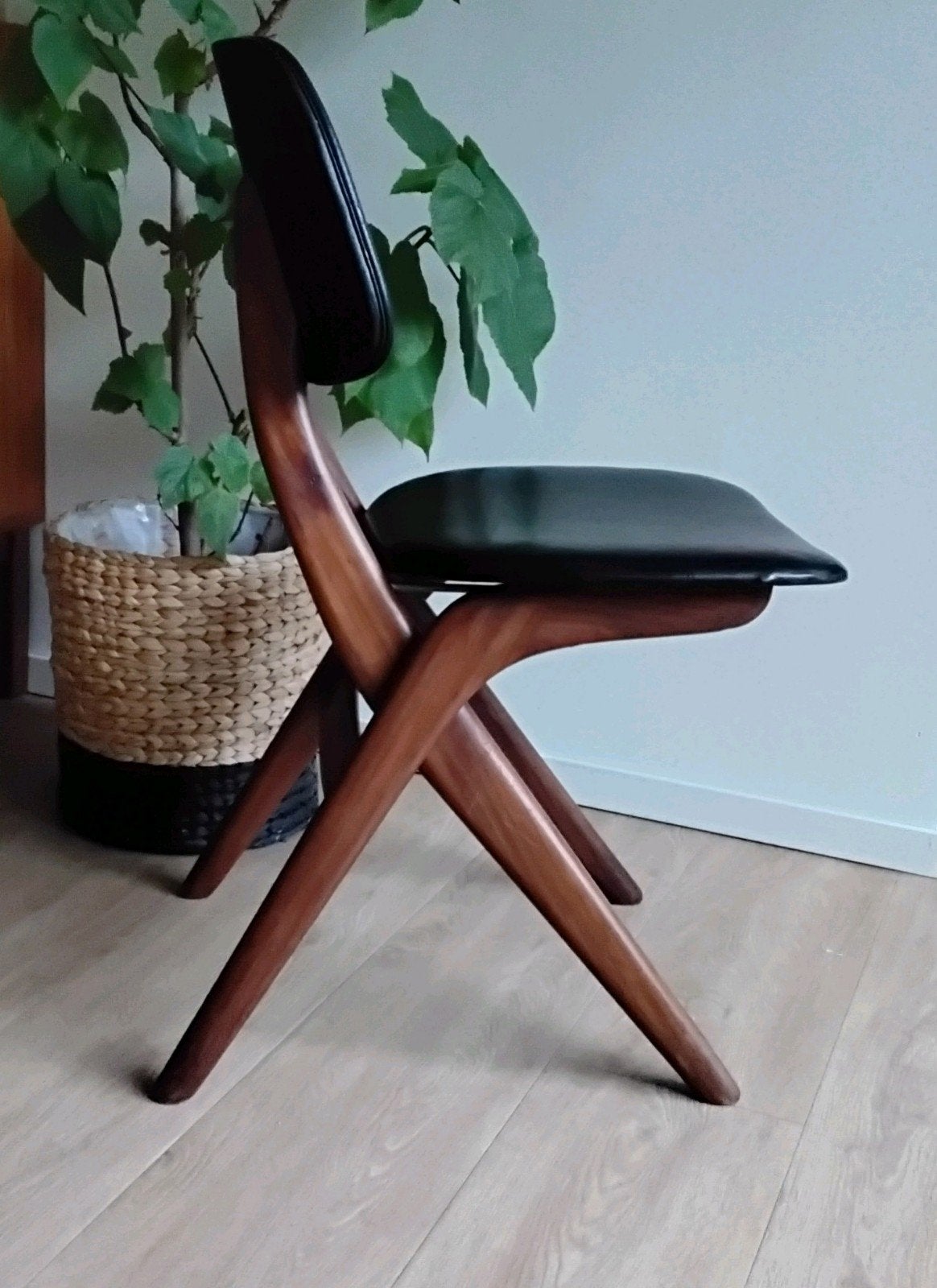 vintage Schaarstoel (Scissor Chair) Louis van Teeffelen, Ophalen, Gebruikt, Zwart, Vintage
