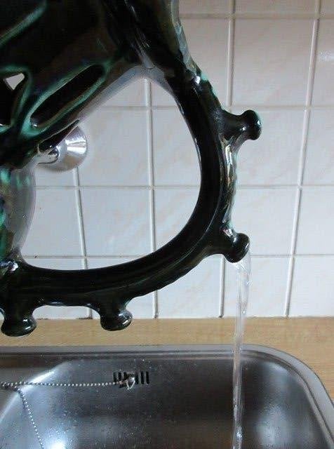 Puzzelkruik aardewerk kruik puzzel water wijn kan, Ophalen of Verzenden