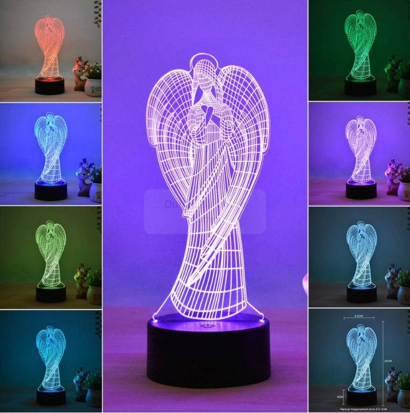 Nieuwe 3 D decoratie lamp op usb engel, Ophalen of Verzenden, Nieuw, Lamp