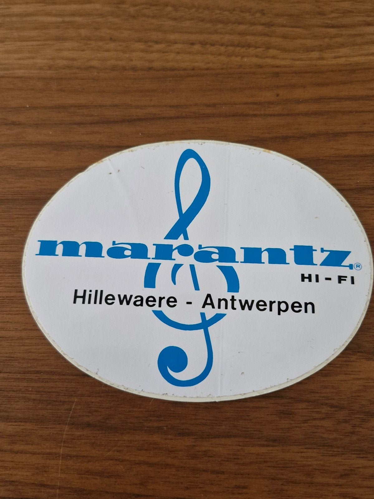11017 Vintage Marantz Hi-Fi Sticker Hillewaere Antwerpen, Ophalen of Verzenden, Gebruikt, Merk