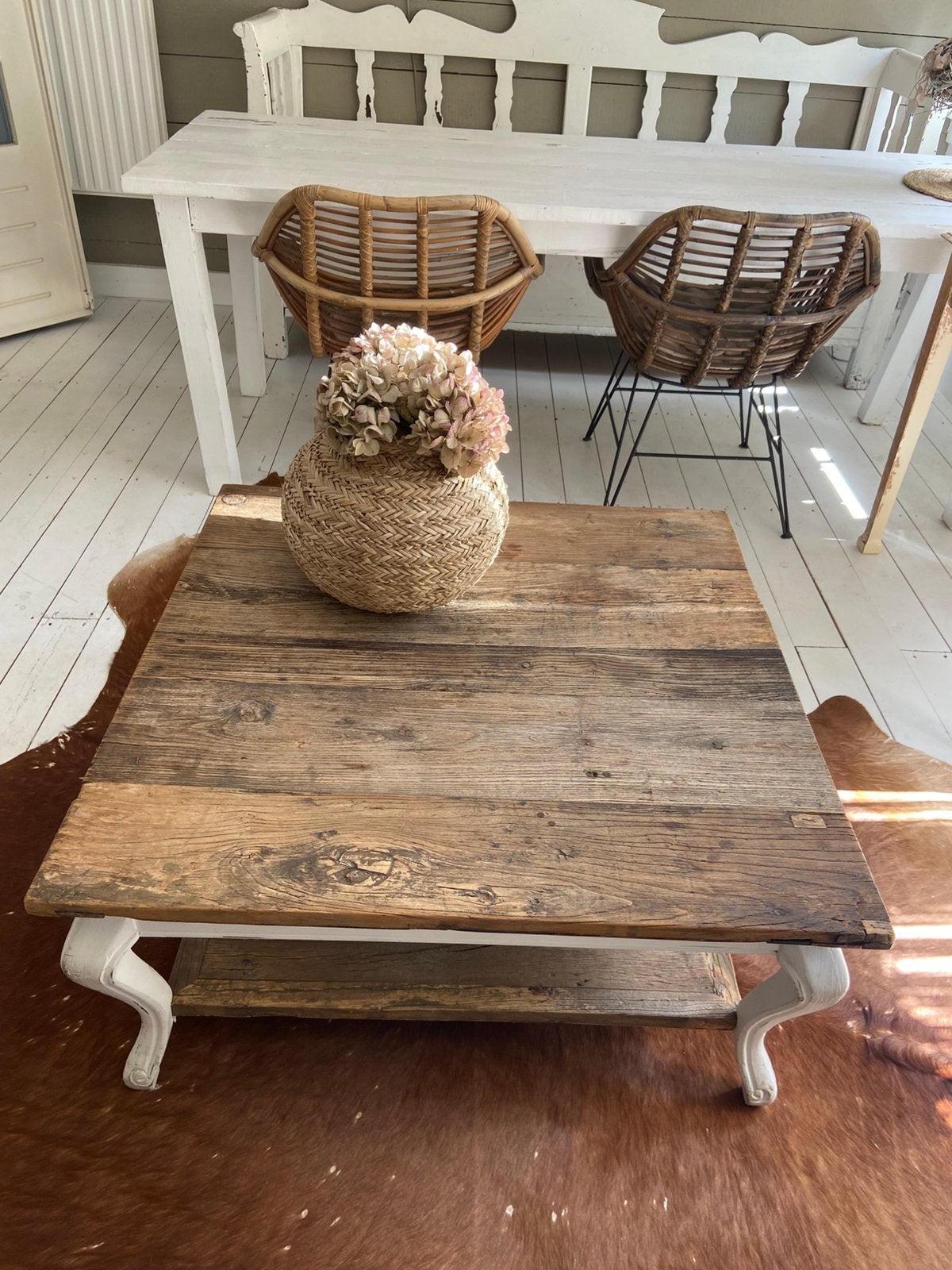 Riviera Maison salontafel ( driftwood), Huis en Inrichting, Ophalen, 100 tot 150 cm, 50 tot 100 cm, Zo goed als nieuw