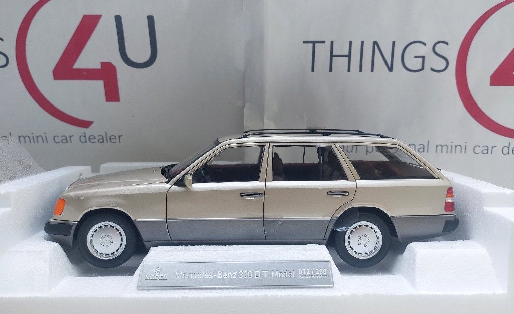 Norev 1:18 Mercedes-Benz 300 D T-Modell S124 smoke silver, Ophalen of Verzenden, Nieuw, Auto, Norev