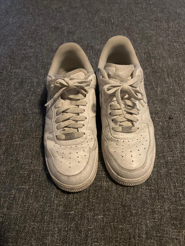 Nike Air Force 1 Low Witte Sneakers, Ophalen of Verzenden, Gedragen, Wit, Sneakers of Gympen