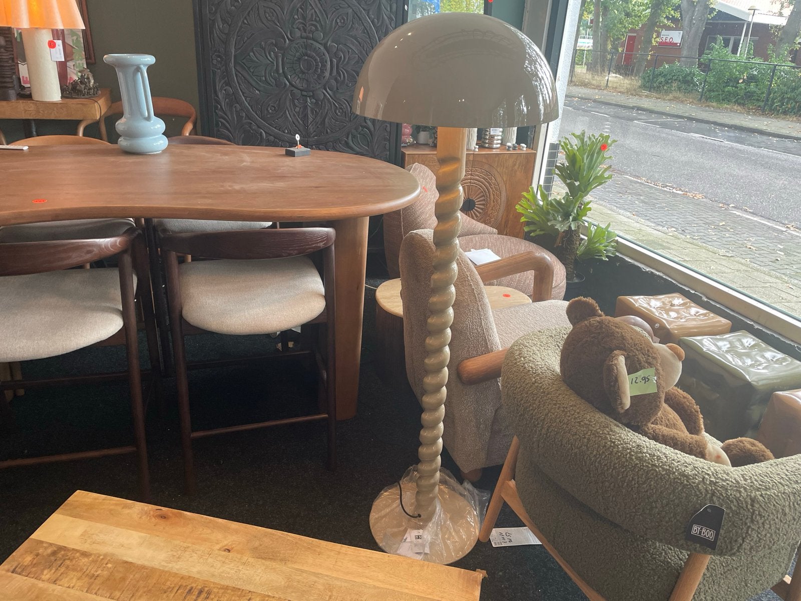 Staande Lamp Luox Beige, Ophalen, Nieuw, E27 (groot), Metaal