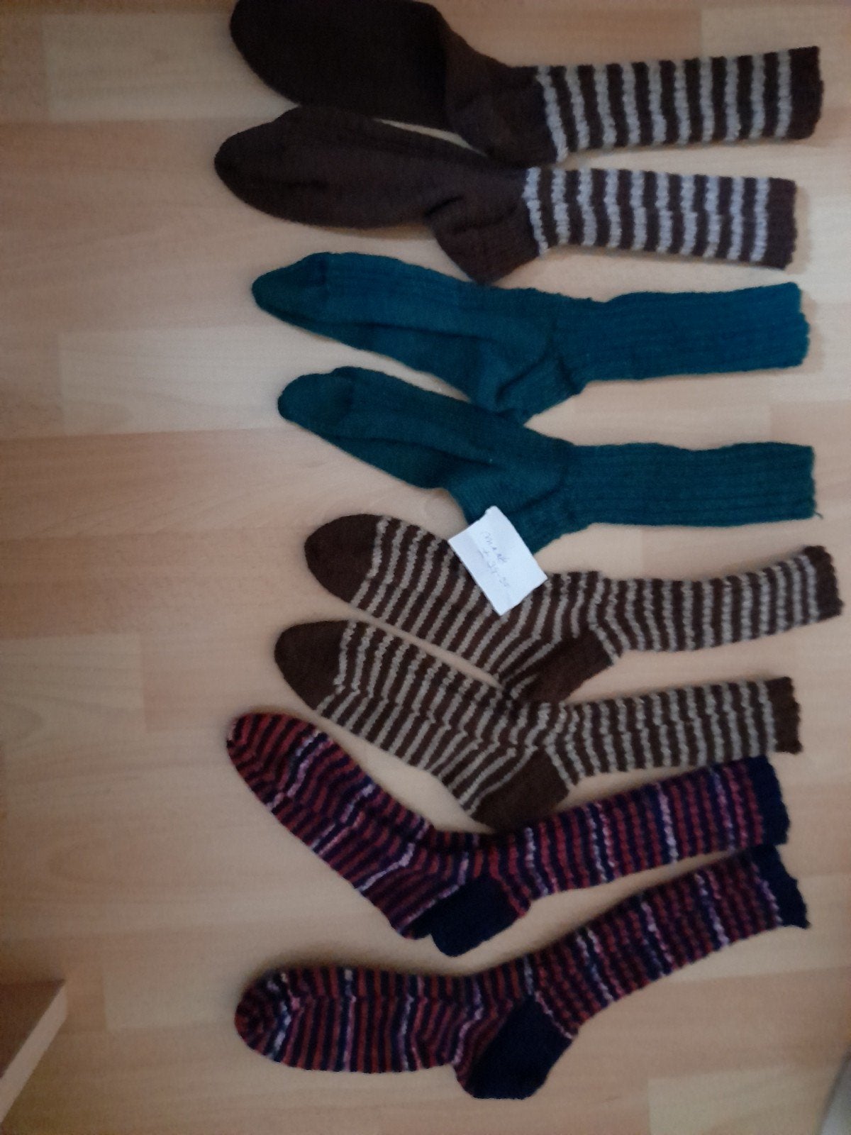 Handgebreide sokken 75% wol, 25% polyamide, maat 34/35, Sokken en Kniesokken, Overige kleuren, Nieuw, Overige maten
