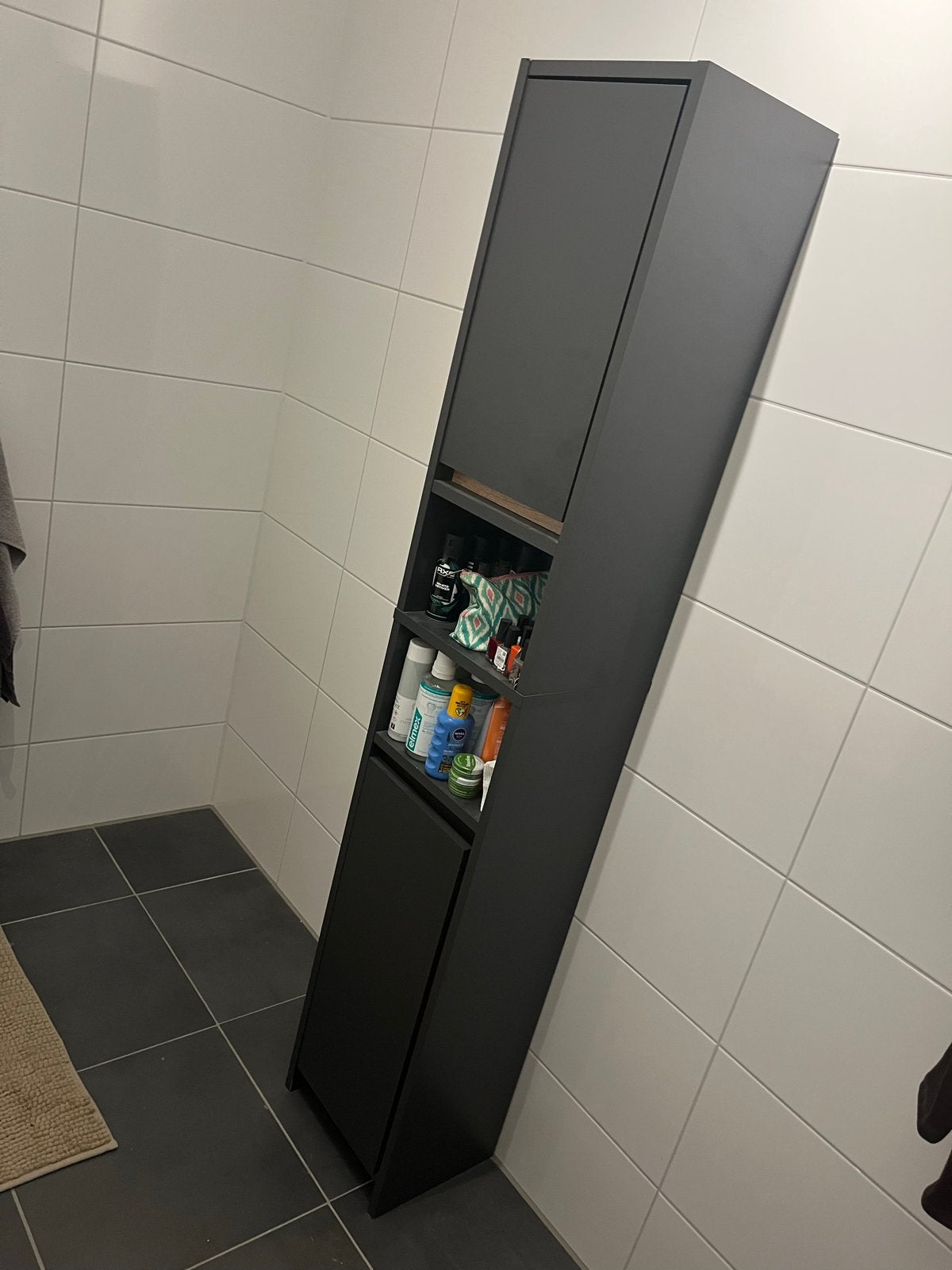 Set van 3 badkamerkasten: hoog, breed en smal, Huis en Inrichting, Badkamer | Badkamermeubels, Ophalen, (Half)hoge kast, Gebruikt