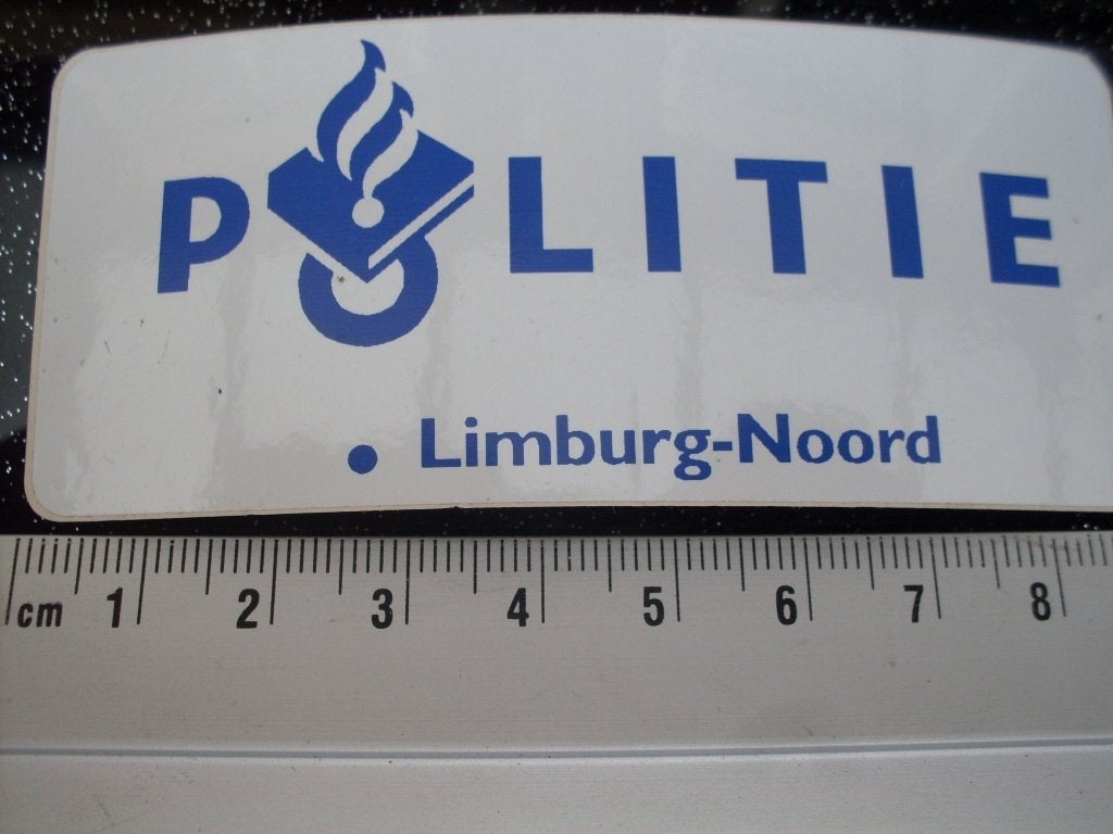 2x sticker politie limburg-noord logo embleem, Verzamelen, Verzenden, Zo goed als nieuw, Bedrijf of Vereniging