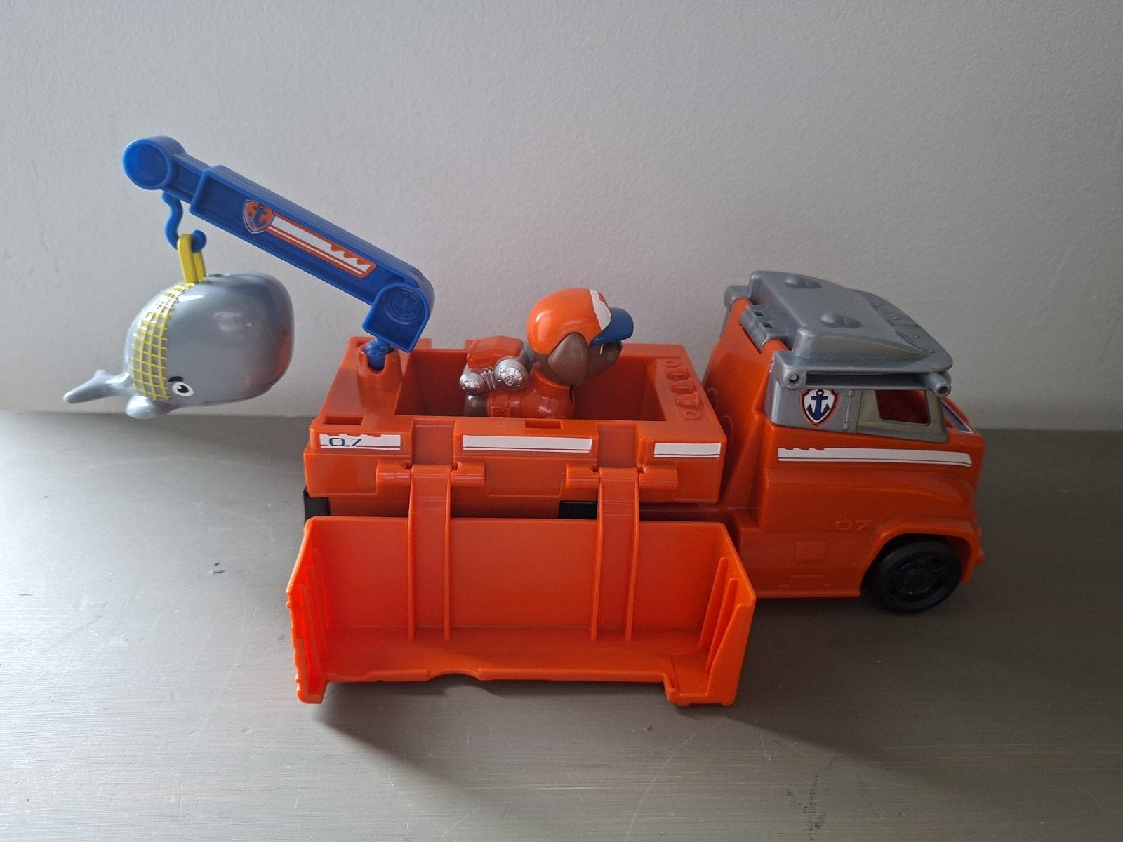 Paw Patrol Zuma's Hovercraft met Walvis en Figuur, Kinderen en Baby's, Speelgoed | Speelgoedvoertuigen, Ophalen of Verzenden, Gebruikt