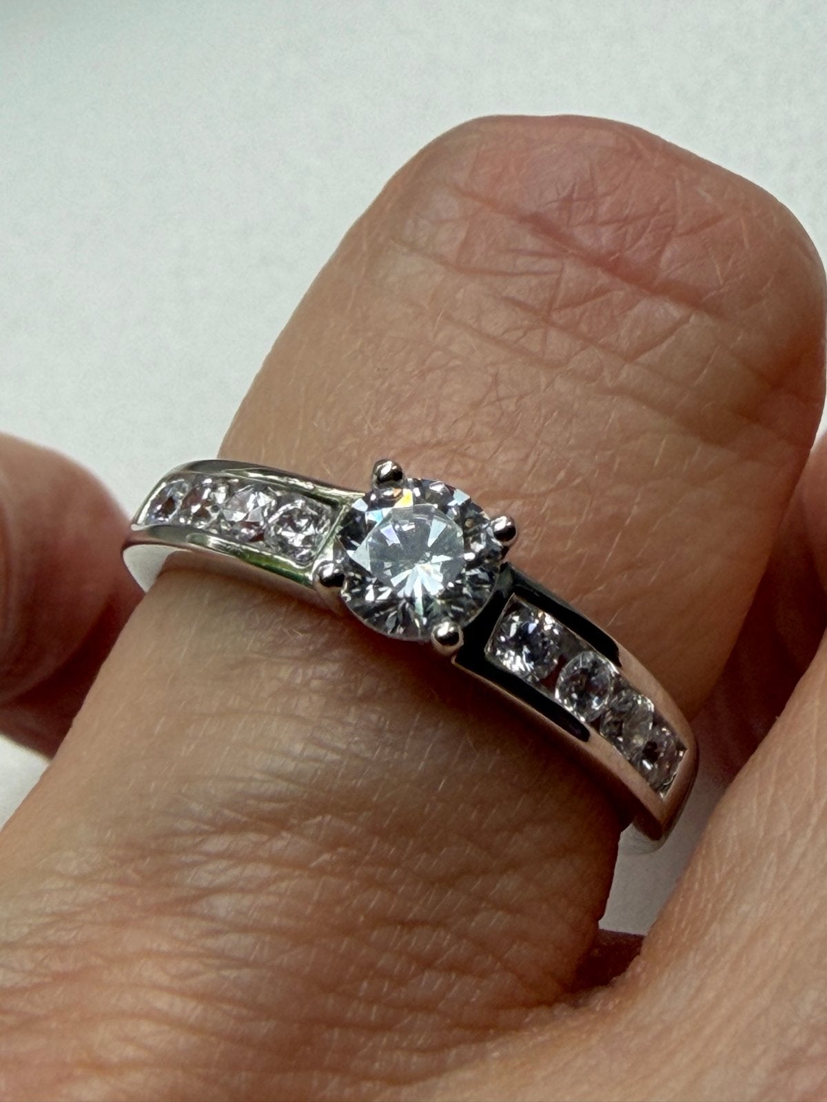 Blush Witgouden Ring Maat 56 met Zirkonia 14K, Met strass, Wit, Nieuw, Ophalen of Verzenden