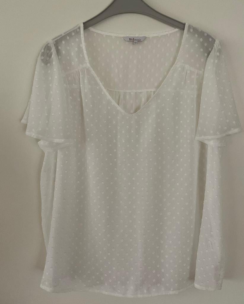 Blouse wit maat 52, Kleding | Dames, Grote Maten, Ophalen of Verzenden, Zo goed als nieuw, Wit, Blouse of Tuniek