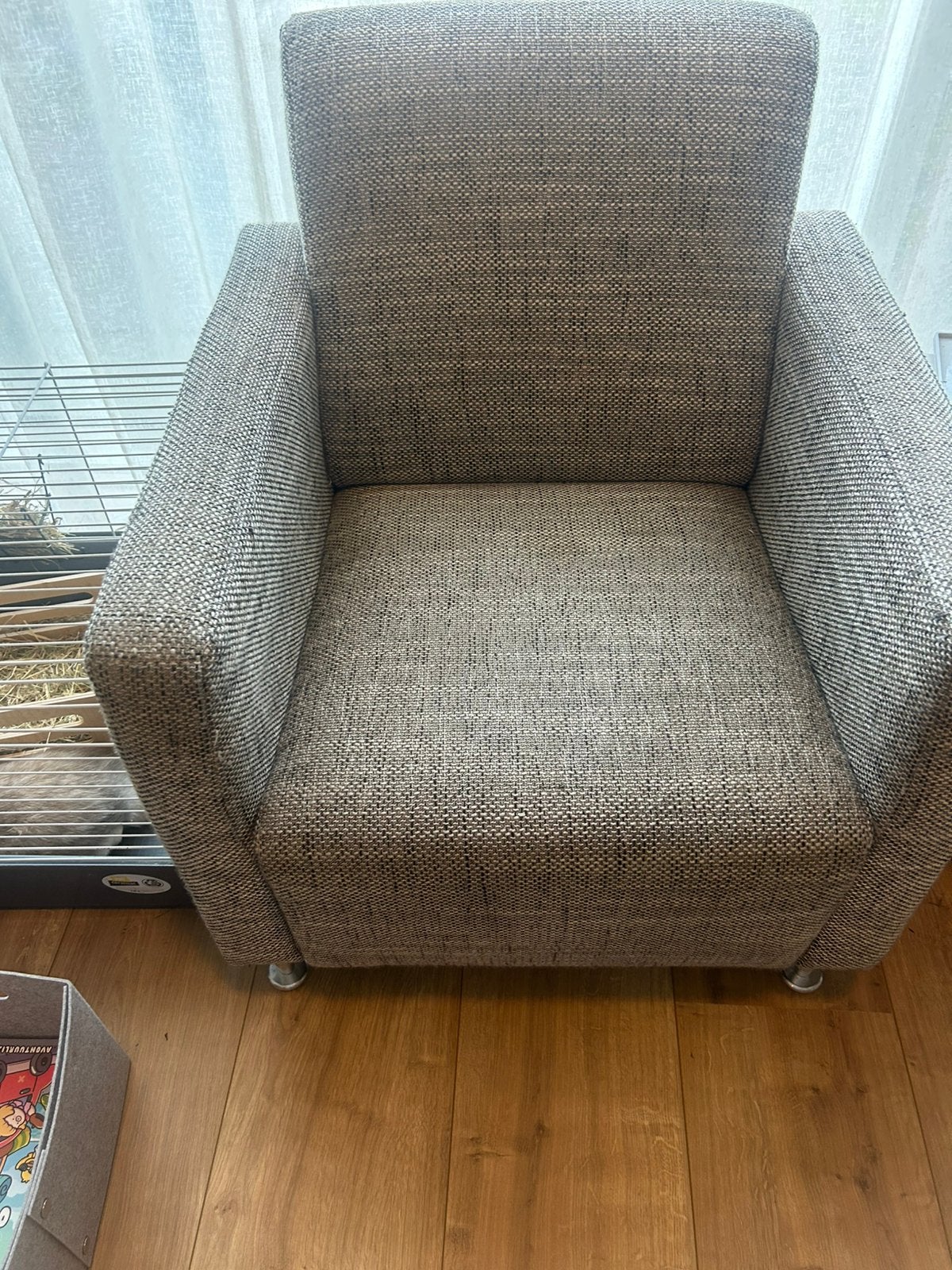 2 Stoelen / fauteuils, Ophalen, Gebruikt, 75 tot 100 cm, Stof