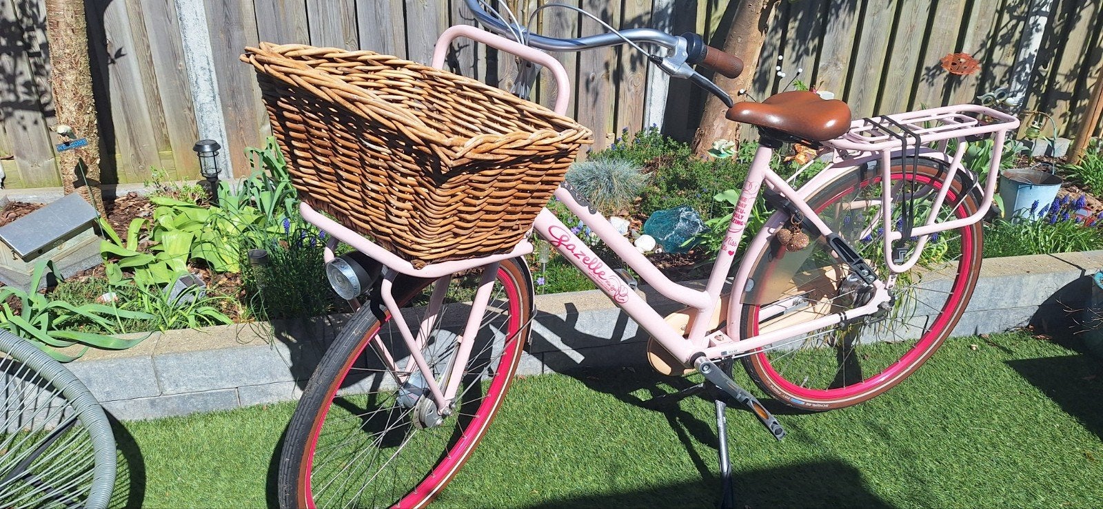 Gazelle miss grace sparkling pink, Ophalen, 53 tot 56 cm, Velgrem, Versnellingen