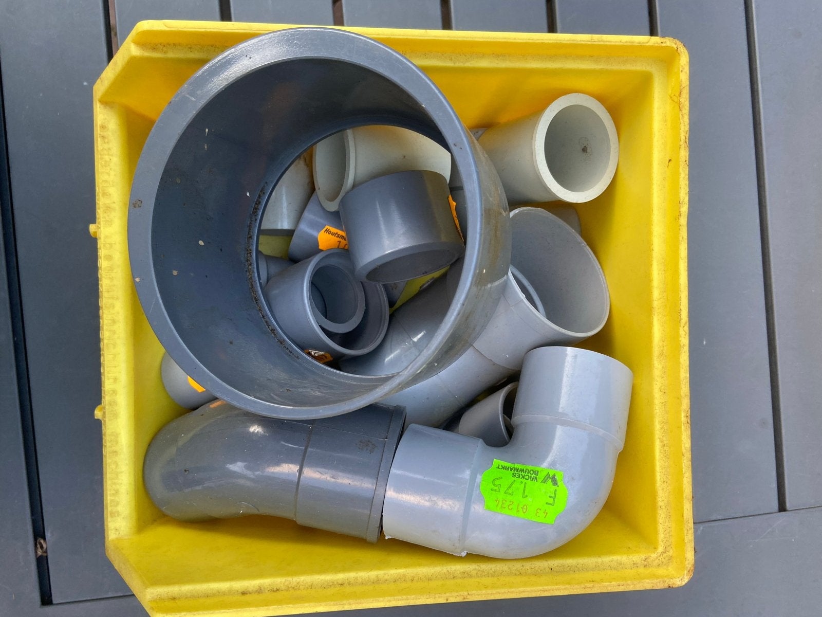 Diverse PVC Bochten en Afvoerbuizen, Ophalen, Bochten, Gebruikt, Pvc