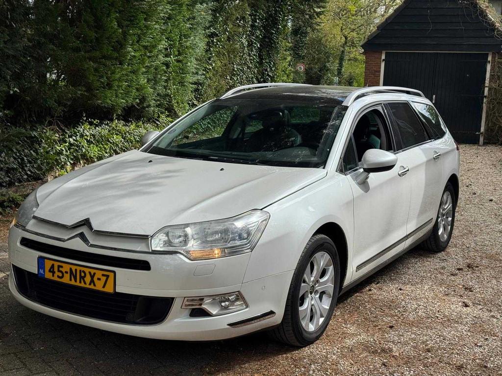 Citroen C5 Tourer 1.6 Turbo Exclusive, 45-NRX-7, Auto's, Citroën, Voorwielaandrijving, Euro 5, Gebruikt, Wit
