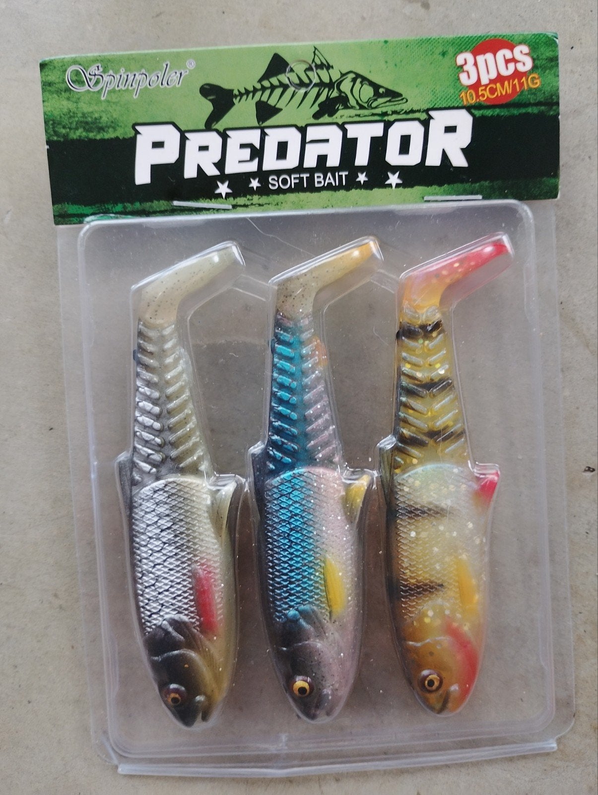 Kunstaas voor snoek - Spinpole Predator Soft Bait 3 stuks, Ophalen of Verzenden, Nieuw, Kunstaas
