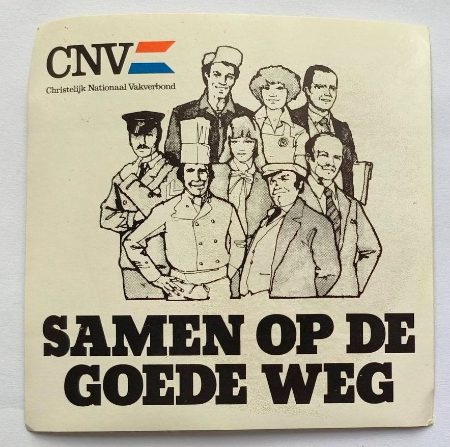 Sticker CNV samen op de goede weg, Ophalen of Verzenden, Zo goed als nieuw, Bedrijf of Vereniging