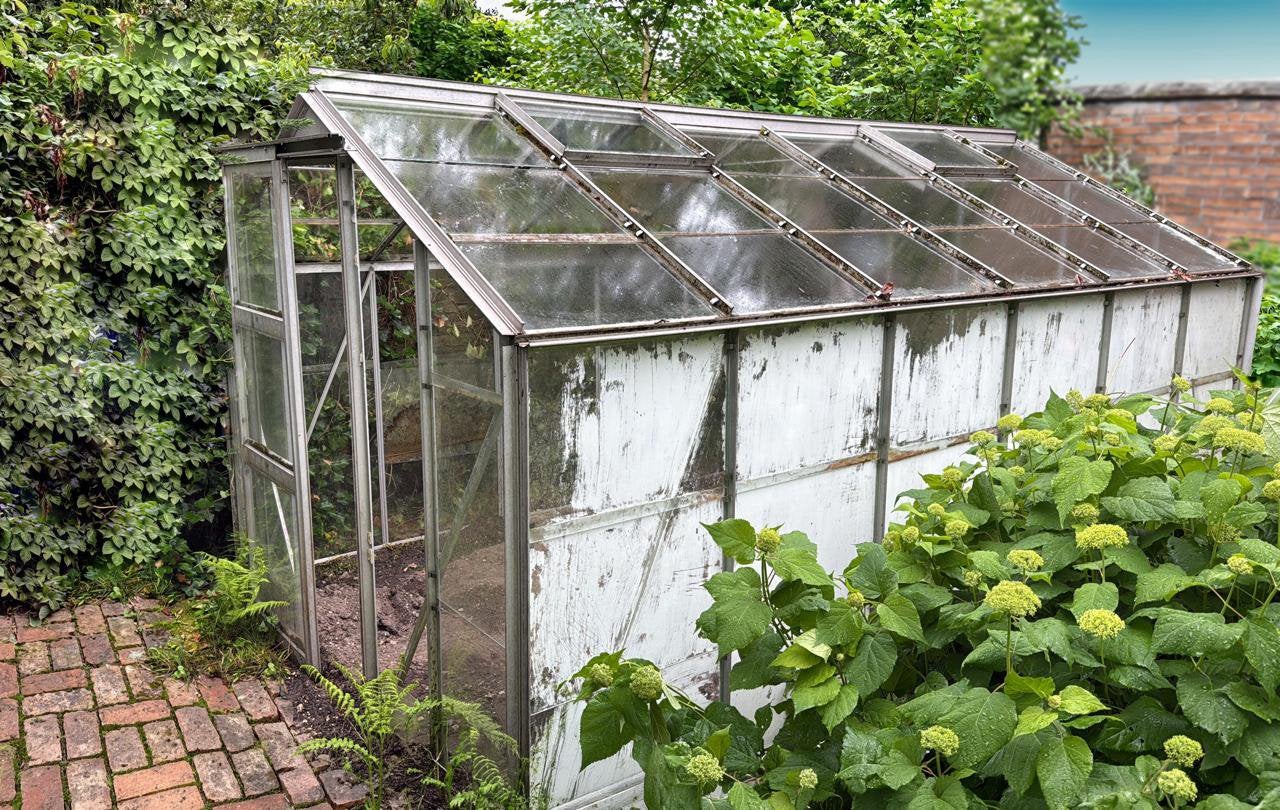 Ruime aluminium plantenkas (gedemonteerd), Tuin en Terras, Kassen, Ophalen, Gebruikt, Kweekkas, Glas