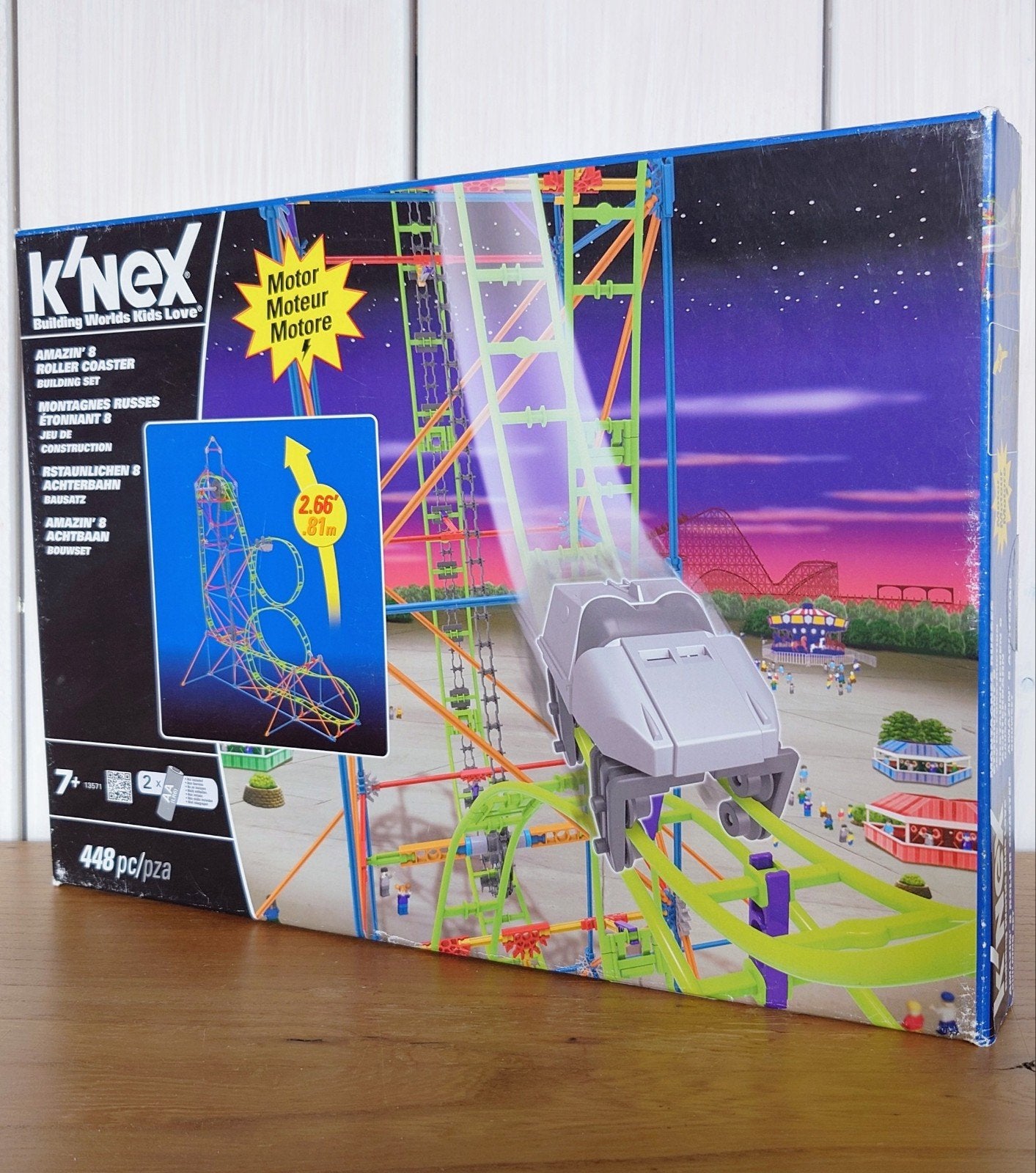 K'nex Amazin Gemotoriseerde Achtbaan Bouwset, Ophalen of Verzenden, Zo goed als nieuw, K'nex