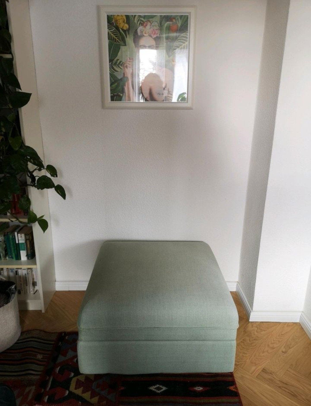 ikea groene poef vierkant met opbergruimte - Zo goed als nie, Modern, Scandinavisch, Vierkant, Zo goed als nieuw, 75 tot 100 cm