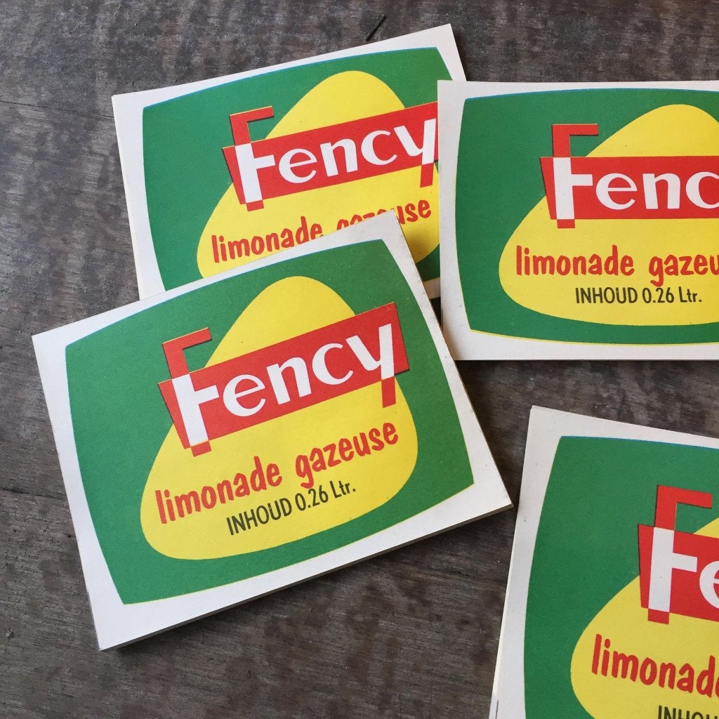 200 authentieke limonade etiketten Fency Gazeuse, Ophalen of Verzenden